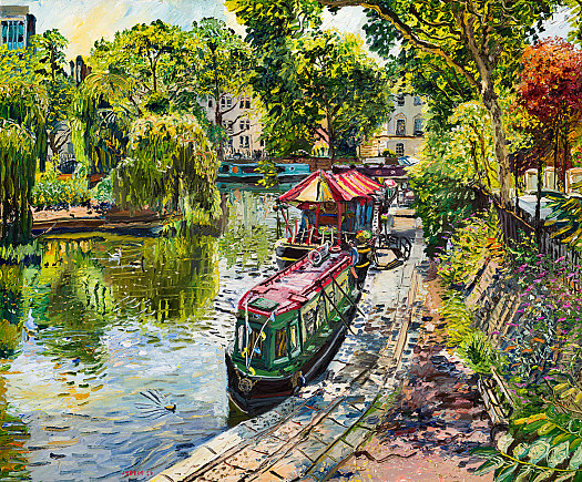 Browning's Pool and the Puppet Theatre Barge