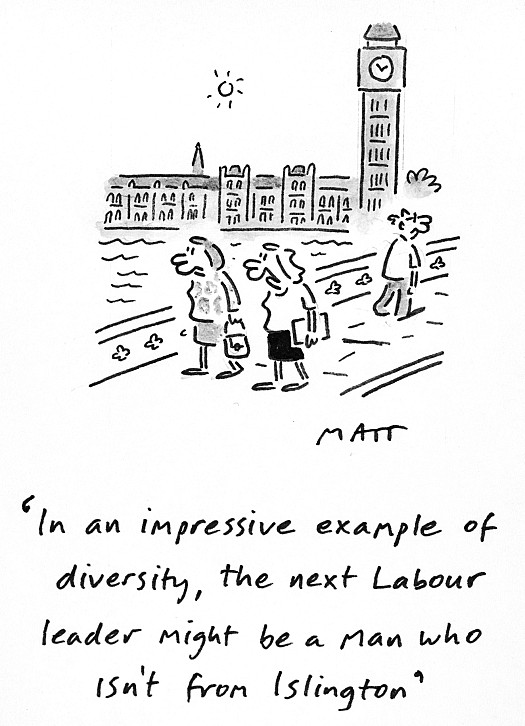 In an impressive example of diversity, the next Labour leader might be a man who isn't from Islington
