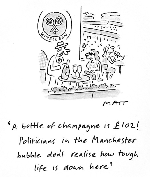 A bottle of champagne is &pound;102! Politicians in the Manchester bubble don't realise how tough life is down here