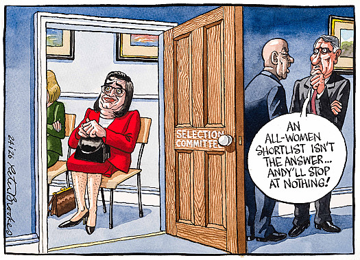 An all-women shortlist isn't the answer...Andy'll stop at nothing!