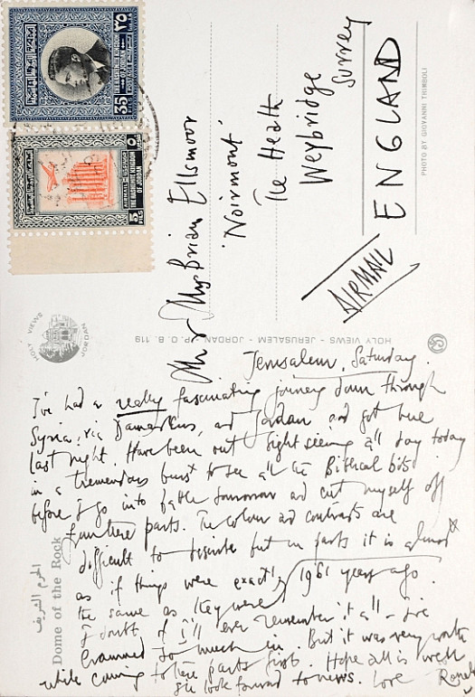 Letter to Jean EllsmoorJerusalem, Saturday [1961]