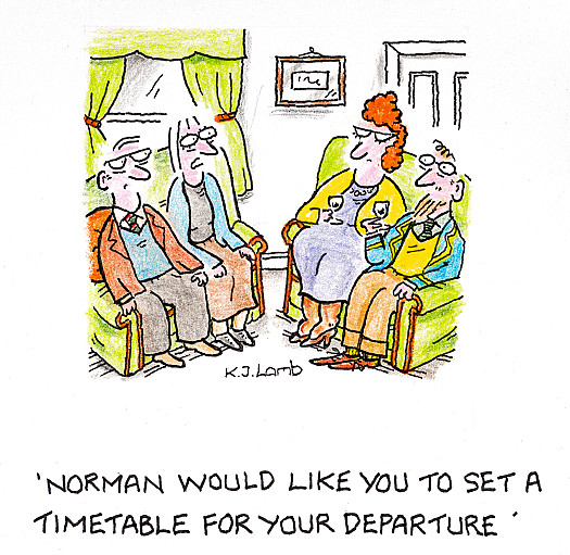 Norman would like you to set a timetable for your departure