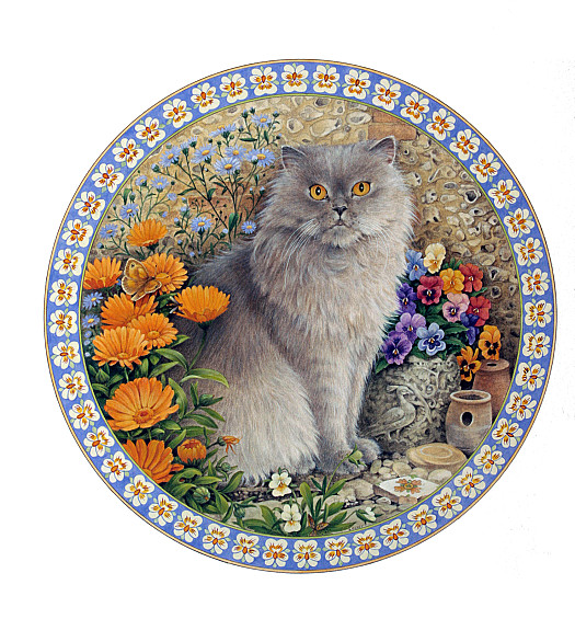 Reginald In Marigolds and Pansies