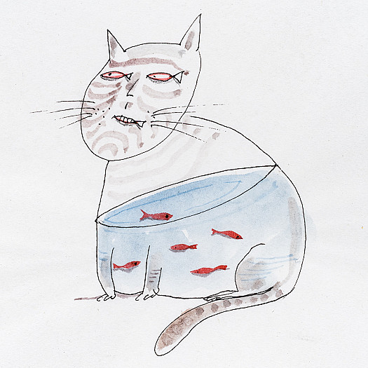 The Cat Goldfish Bowl