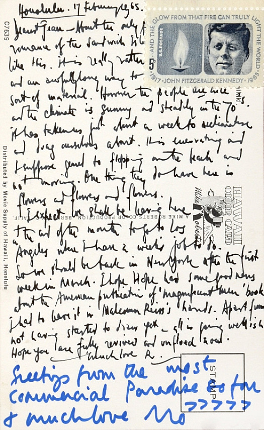 Letter to Jean EllsmoorHonolulu, 17 February 1965