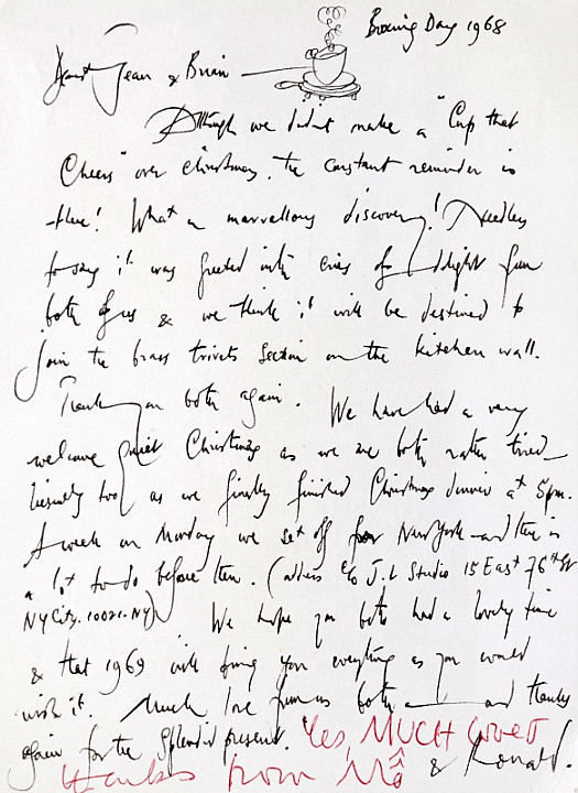 Letter to Jean EllsmoorBoxing Day 1968