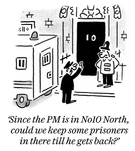 Since the PM is in No10 North, could we keep some prisoners in there till he gets back?