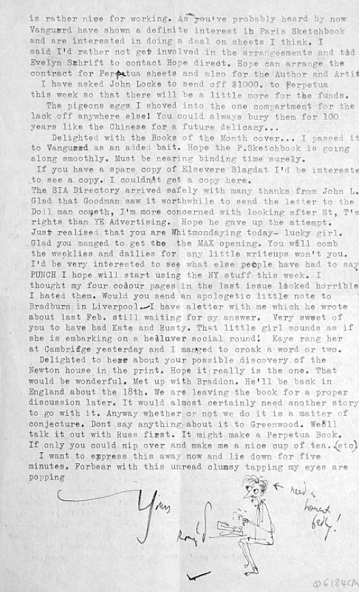 Typed Letter to Jean EllsmoorMonday 10 June 1957