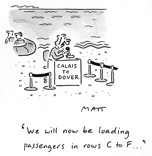 We will now be loading passengers in rows C to F....