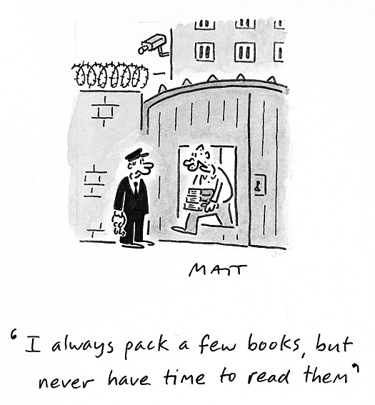I always pack a few books, but never have time to read them