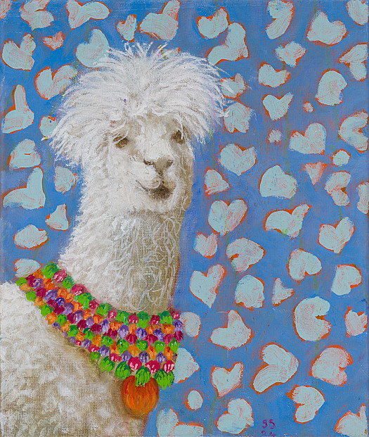 Alpaca on Blue