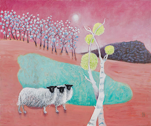 Black-faced Sheep with Mistletoe
