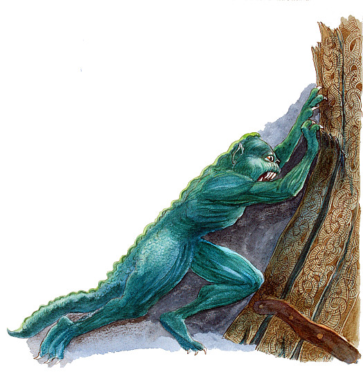 Grendel Set the Flat of His Talon-Tipped Hands Against the Timbers and Burst Them In
