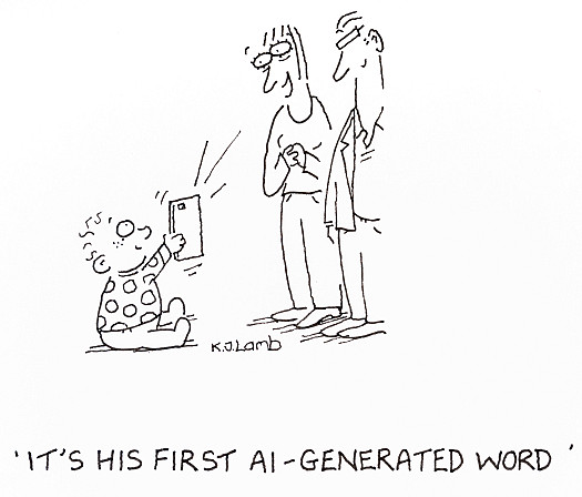 It's his first AI-generated word