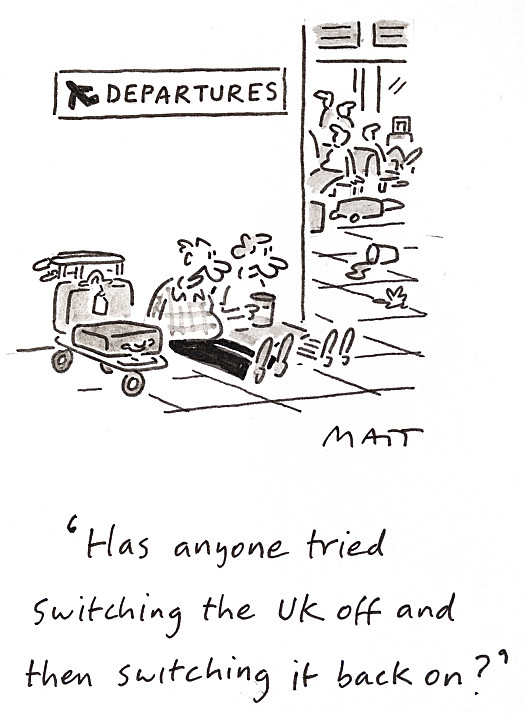 Has anyone tried switching the UK off and then switching it back on?