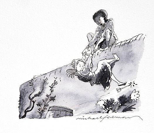 'Look Out!' Cried Nicobobinus, as an Arrow Thudded Into the Brickwork, just Missing Rosie's Foot