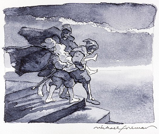 Three or four desperadoes who bundled Nicobobinus into a sack, carried him down to a waiting skiff, and headed off for where the tall ships were moored