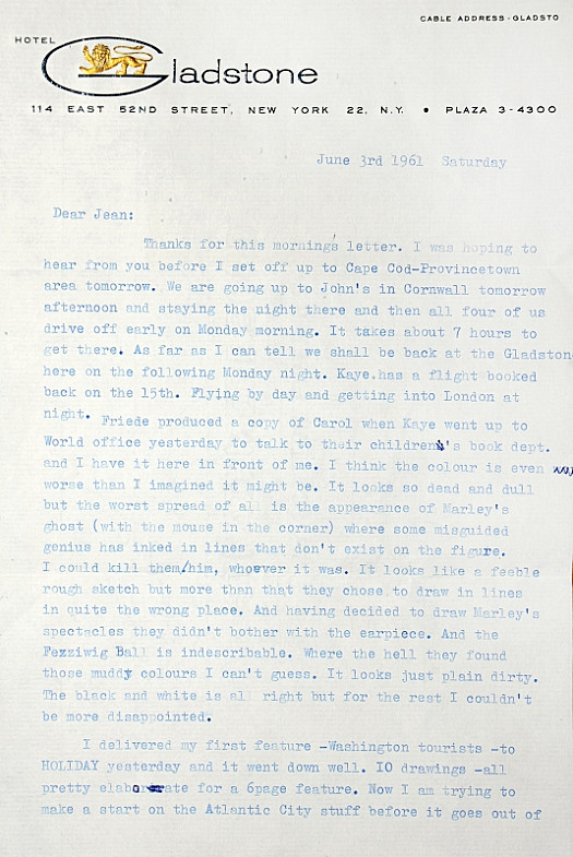 Typed Letter to Jean EllsmoorSaturday 3 June 1961