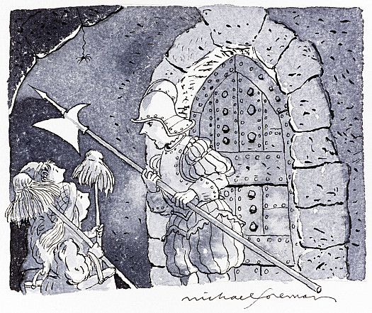 A heavy iron door was set into one wall, and in front of it, a very pale guard was standing
