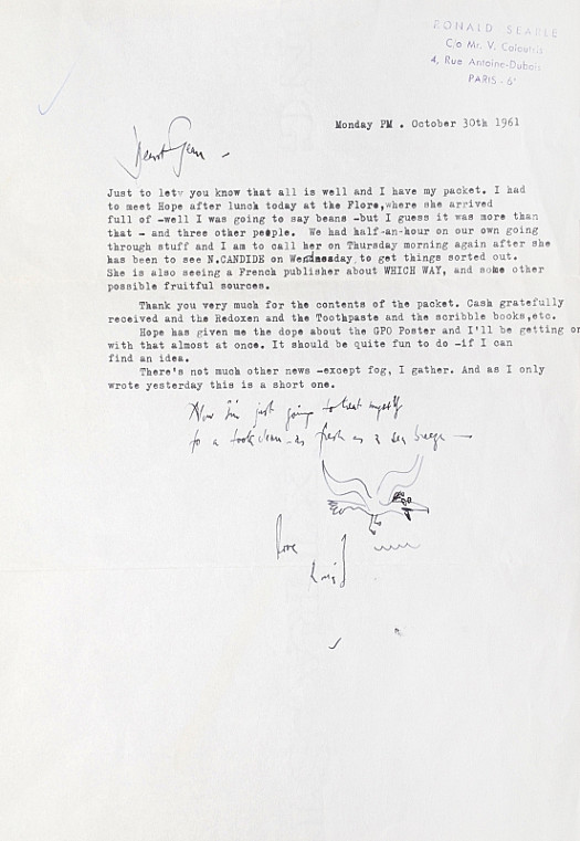 Typed Letter to Jean EllsmoorMonday 30 October 1961