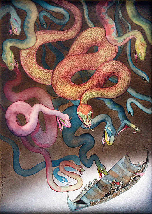 At That Moment Writhing Lines of Every Colour Began to Fall Thick and Fast, Until the Shining Lake Was Boiling and the Deck of Golden Dragon Was Covered with Coiling Snakes