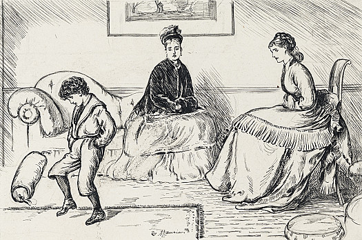 A Nice Distinction:Sunday Visitor: 'What Is that boy of yours playing at, Mrs Mullington?'The Vicar's Wife: 'O, well, of course he can't have his ball to play with on Sundays &ndash; so we let him have the sofa-cushion to kick!'