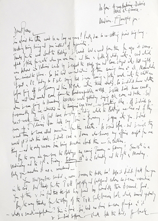 Letter to Jean EllsmoorMadison, 7 January 1964