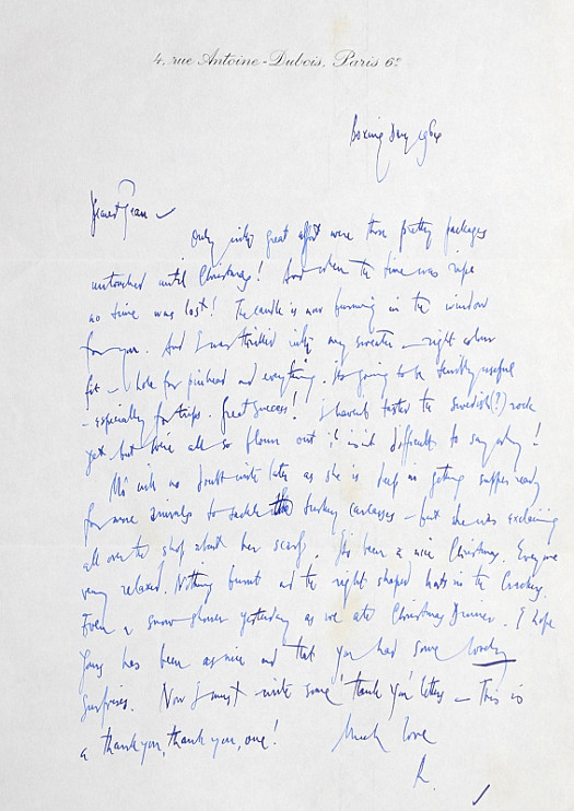 Letter to Jean EllsmoorBoxing Day 1964