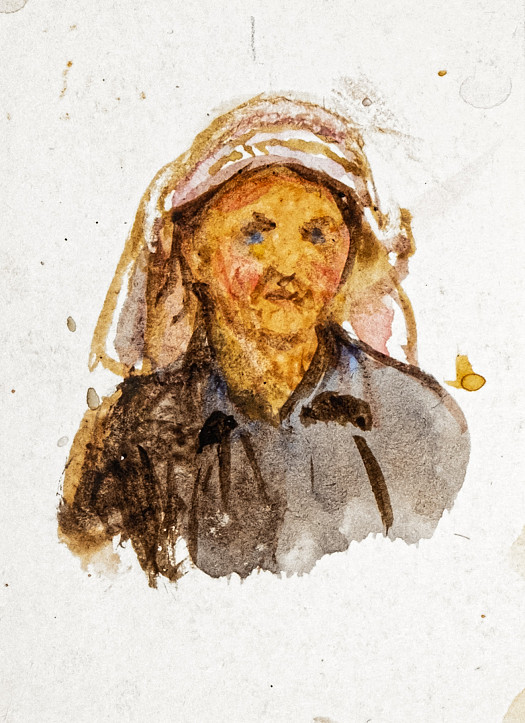Study of an older womans face