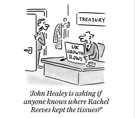 John Healey is asking if anyone knows where Rachel Reeves kept the tissues?