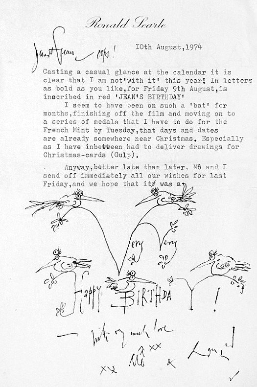 Letter to Jean Ellsmoor10 August 1974