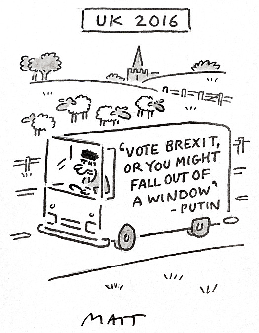'Vote Brexit, or you might fall out of a window'- Putin