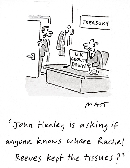 John Healey is asking if anyone knows where Rachel Reeves kept the tissues?