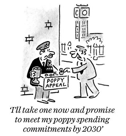 I'll take one now and promise to meet my poppy spending commitments by 2030