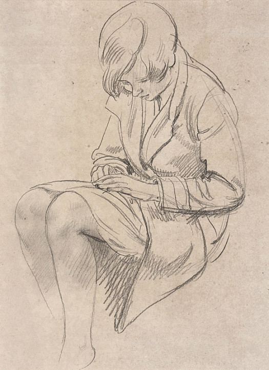Seated Girl In a Coat