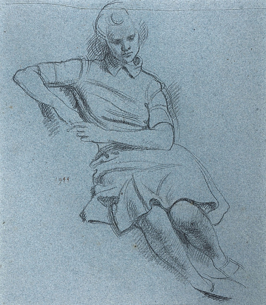 Seated Girl with Raised Arm