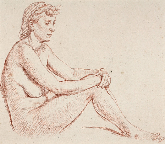 Seated Nude with Hands On Knees
