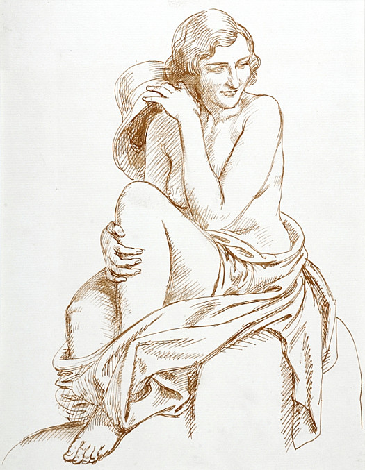 Female Nude with Hat