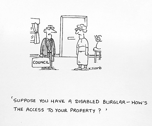 Suppose You Have a Disabled Burglar - How's the Access to Your Property?