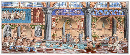 They Left Their Lazy Master At the Public Baths Each DayWhere He Would Gorge and Gossip, just to Pass the Time Away
