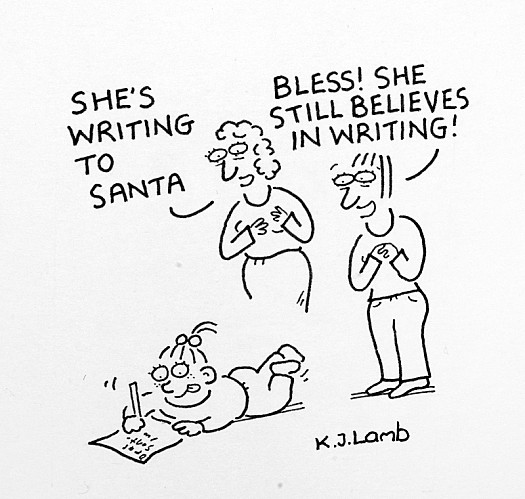 'She's Writing to Santa''Bless! She Still Believes In Writing!'