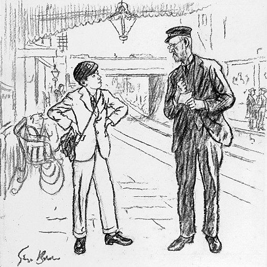 School Boy: 'What Time Is It?'Station Master: '4.44 I've Told You That Five Times Already'Schollboy: 'Yes but I Like to See Your Wiskers Wobble'