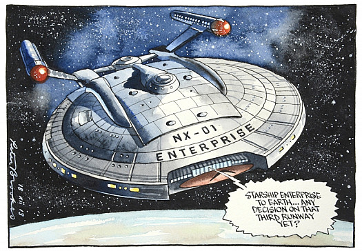 Starship Enterprise to Earth... Any Decision On That Third Runway Yet?