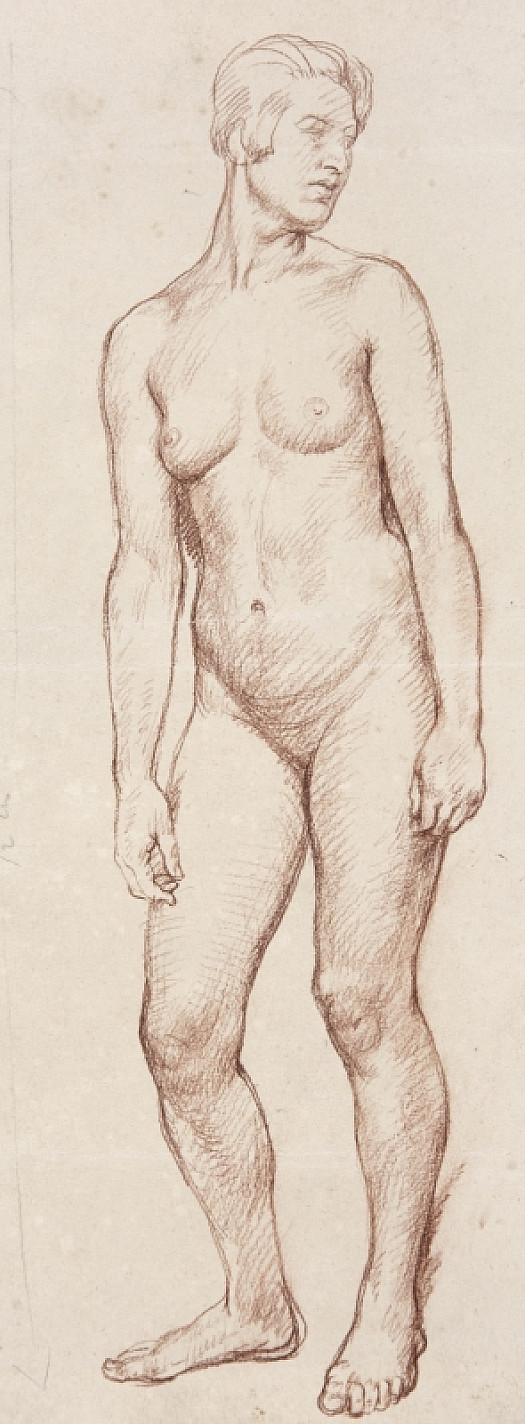 Standing Female Nude, Turning Right