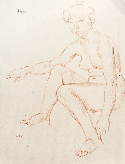 Seated Female Nude: Resting but Alert