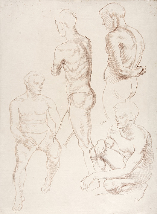 Four Studies of Male Nudes