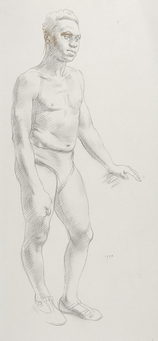 Standing Black Male Nude