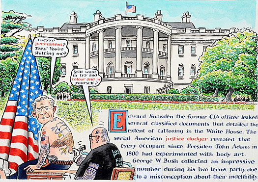 Edward Snowden the Former Cia Officer Leaked Several Classified Documents
That Detailed the Extent of Tattooing In the White House